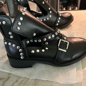 Faux leather boots-NWOT have NEVER been worn.